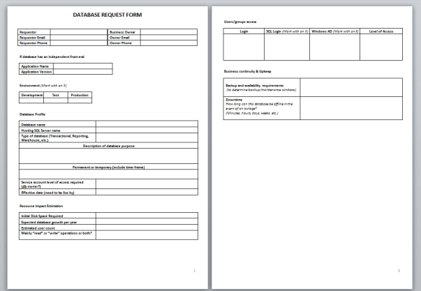 DATABASE REQUEST FORM image